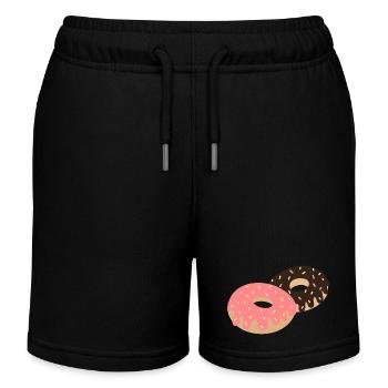 Schokoladen-Donuts - Kinder Organic Joggingshorts Mini Bolter von Stanley/Stella - Schwarz - Vorne