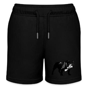 Bulldog - Pet Sticker - Kinder Organic Joggingshorts Mini Bolter von Stanley/Stella - Schwarz - Vorne