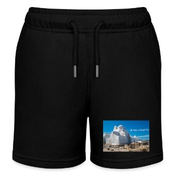 Mykonos Altstadt Kirche Panagia Paraportiani - Kinder Organic Joggingshorts Mini Bolter von Stanley/Stella - Schwarz - Vorne