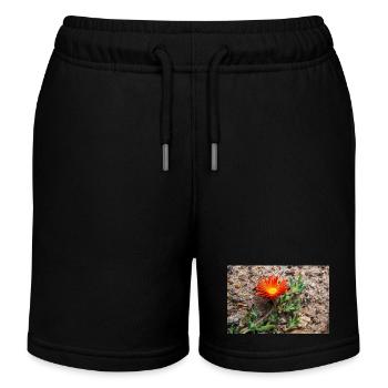 hängende Eisblume winterharte Eisblume rosa Karpfen - Kinder Organic Joggingshorts Mini Bolter von Stanley/Stella - Schwarz - Vorne
