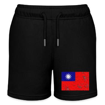 Gift for Taiwan - Kids Organic Sweat Shorts by Stanley/Stella - black - Front