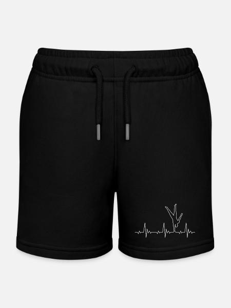 Calisthenics Battement de la Main Heartbeat - Short de jogging enfant bio Stanley/Stella - noir