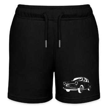 trabi gdr symbol tshirt illustration cars - Kids Organic Sweat Shorts by Stanley/Stella - black - Front