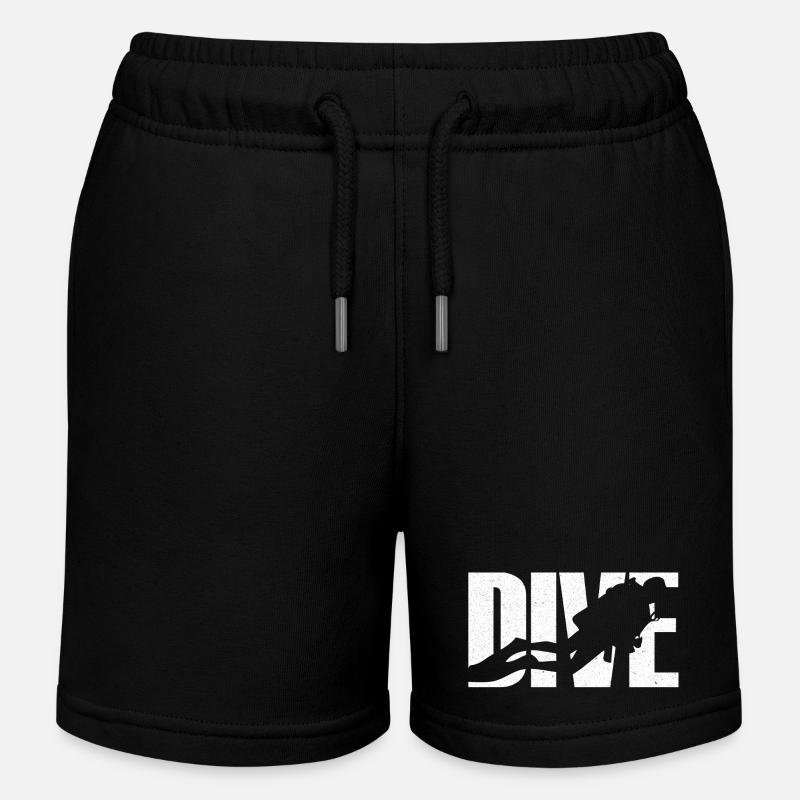 Plongeur - Short de jogging enfant bio Stanley/Stella - noir