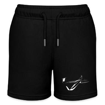 segelflugzeug symbol sailing fly icon Flugzeug - Kinder Organic Joggingshorts Mini Bolter von Stanley/Stella - Schwarz - Vorne