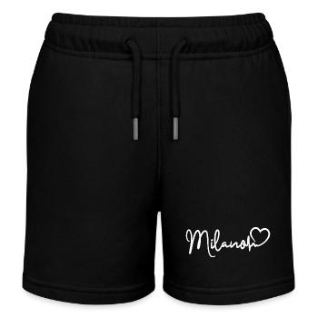 Milano Heartbeat Milan Italy - Kids Organic Sweat Shorts by Stanley/Stella - black - Front