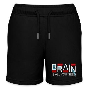 Le cerveau est tout ce dont vous avez besoin - Short de jogging enfant bio Stanley/Stella - noir - Devant