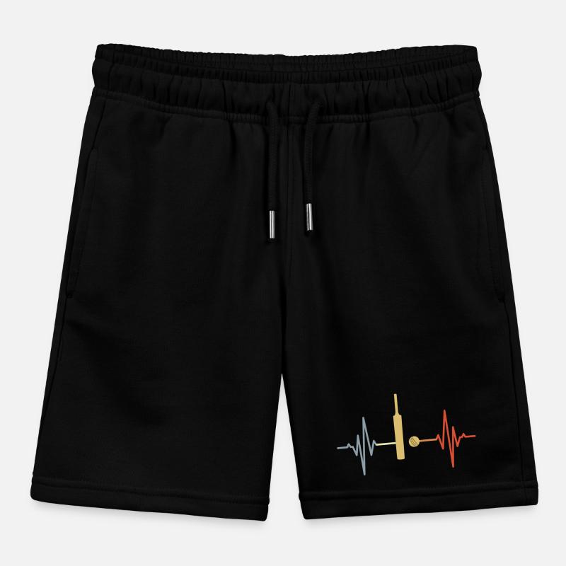 Cricket Palpitations ECG Kids Organic Sweat Shorts by Stanley/Stella