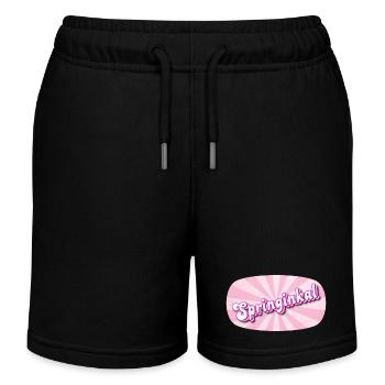 Springinkal - fille pleine de vie, nom d’animal - Short de jogging enfant bio Stanley/Stella - noir - Devant