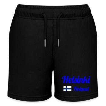 Helsinki Finnland - Stylische Drucke - Kinder Organic Joggingshorts Mini Bolter von Stanley/Stella - Schwarz - Vorne