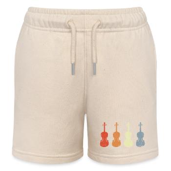 Modèles de violons vintage - Short de jogging enfant bio Stanley/Stella - écru doux - Devant