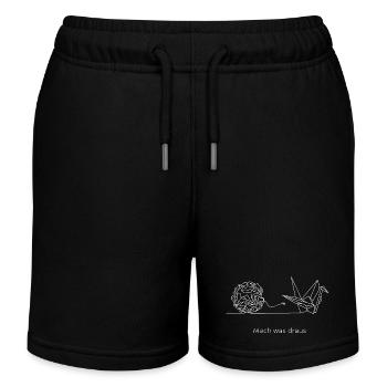 Mach was draus Origami Motivation - Kinder Organic Joggingshorts Mini Bolter von Stanley/Stella - Schwarz - Vorne