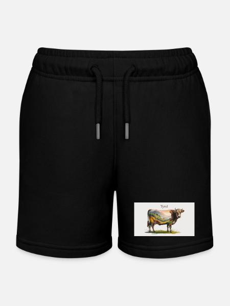Tyrol - Short de jogging enfant bio Stanley/Stella - noir
