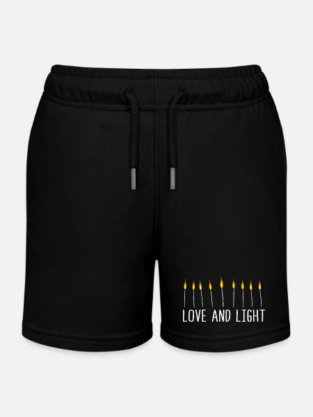 Hanukkah Chanukkah Hanukah - Kinder Organic Joggingshorts Mini Bolter von Stanley/Stella - Schwarz