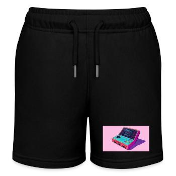 Fresh Console - Kids Organic Sweat Shorts by Stanley/Stella - black - Front