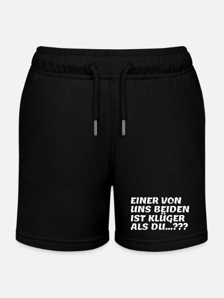 Two smarter than you Saying - Kids Organic Sweat Shorts by Stanley/Stella - black