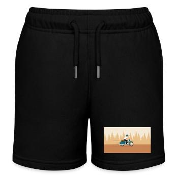 Waldfahrt im Retrolook - Kinder Organic Joggingshorts Mini Bolter von Stanley/Stella - Schwarz - Vorne