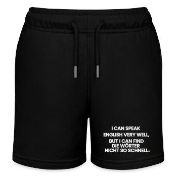 Englisch-Deutsch-Reim 1 (Ver. A) - Kinder Organic Joggingshorts Mini Bolter von Stanley/Stella - Schwarz - Vorne