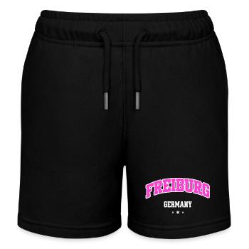 Lettrage du logo rose de Fribourg - Short de jogging enfant bio Stanley/Stella - noir - Devant