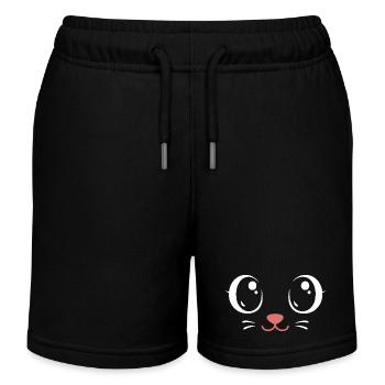 Karnevals Mieze | Big Face Kostüm Verkleidung - Kinder Organic Joggingshorts Mini Bolter von Stanley/Stella - Schwarz - Vorne