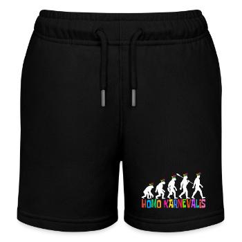 Homo Karnevalis | Evolution der Narren, Fastnacht - Kinder Organic Joggingshorts Mini Bolter von Stanley/Stella - Schwarz - Vorne