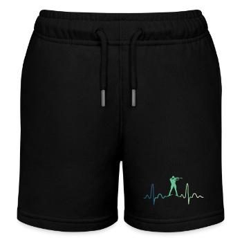 biathlon battement de coeur biathlete  - Short de jogging enfant bio Stanley/Stella - noir - Devant