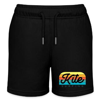 Kitesurfer Kiteboard Kitesurfen Kitesurf - Kinder Organic Joggingshorts Mini Bolter von Stanley/Stella - Schwarz - Vorne