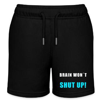 Brain Won’t Shut Up – Lustiges Overthinking Shirt - Kinder Organic Joggingshorts Mini Bolter von Stanley/Stella - Schwarz - Vorne