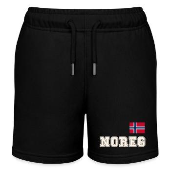 NORWEGN - NOREG Trikot Look - Flagge auf der Brust - Kinder Organic Joggingshorts Mini Bolter von Stanley/Stella - Schwarz - Vorne
