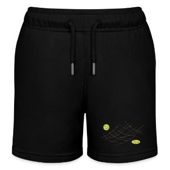 Lignes néon croisent Jeux de couleurs - Short de jogging enfant bio Stanley/Stella - noir - Devant