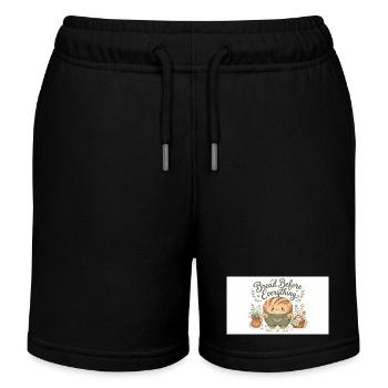 Bread mainly cuddly rolls - Kids Organic Sweat Shorts by Stanley/Stella - black - Front