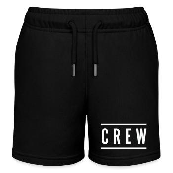crew_linie- - Kids Organic Sweat Shorts by Stanley/Stella - black - Front