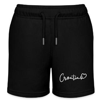 Croatia Heartbeat - Kids Organic Sweat Shorts by Stanley/Stella - black - Front