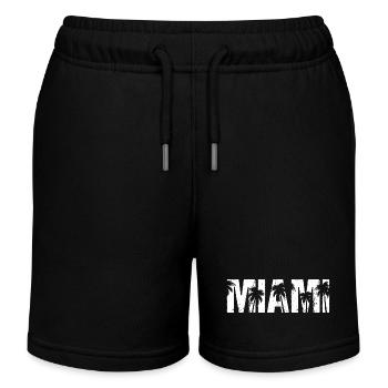 Palmiers de Miami Miami Beach - Short de jogging enfant bio Stanley/Stella - noir - Devant