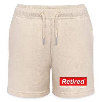 Retired Not My Problem Anymore Grafik - Kinder Organic Joggingshorts Mini Bolter von Stanley/Stella - Natur - Vorne