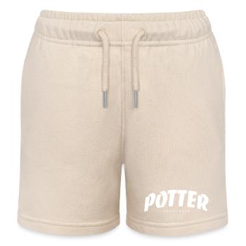 Potter Quote - Kids Organic Sweat Shorts by Stanley/Stella - soft Ecru - Front