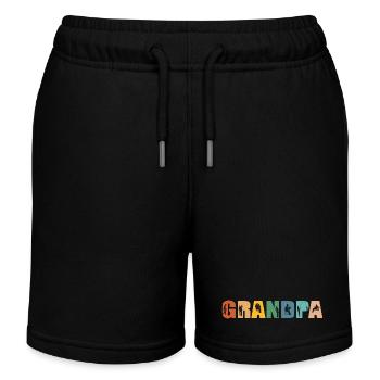 Grand-père Art Graphique Rétro - Short de jogging enfant bio Stanley/Stella - noir - Devant
