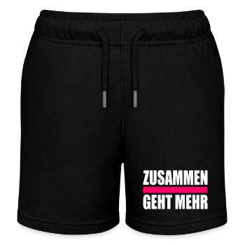 Zusammen geht mehr - Kinder Organic Joggingshorts Mini Bolter von Stanley/Stella - Schwarz - Vorne