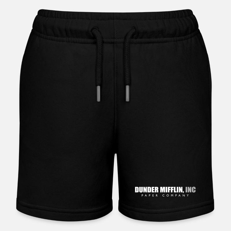 Le graphique Office Dunder Mifflin - Short de jogging enfant bio Stanley/Stella - noir