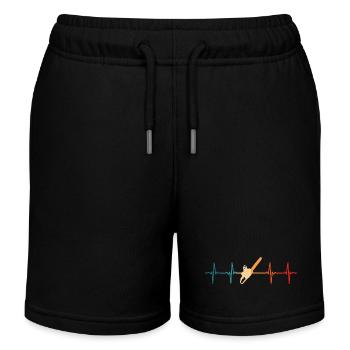 Holzfäller Herzschlag Kettensäge Baumfäller - Kinder Organic Joggingshorts Mini Bolter von Stanley/Stella - Schwarz - Vorne