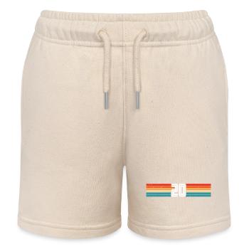 20 years retro 20th birthday - Kids Organic Sweat Shorts by Stanley/Stella - soft Ecru - Front