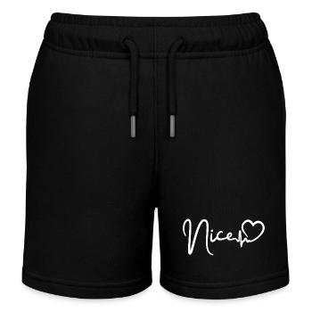 Nice heartbeat Nice city France - Kids Organic Sweat Shorts by Stanley/Stella - black - Front