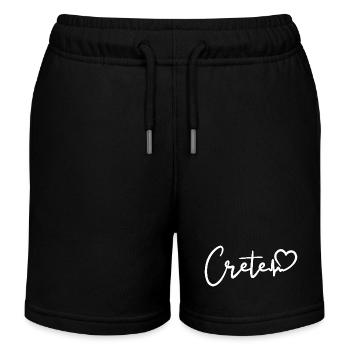 Crete Herzschlag Insel Kreta - Kinder Organic Joggingshorts Mini Bolter von Stanley/Stella - Schwarz - Vorne