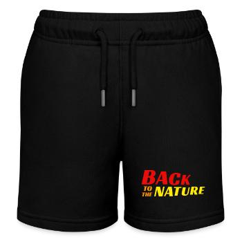 Back to the nature - Kids Organic Sweat Shorts by Stanley/Stella - black - Front
