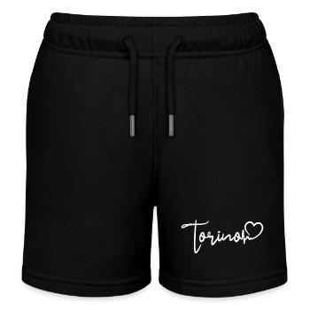 Torino Heartbeat Turin Italie - Short de jogging enfant bio Stanley/Stella - noir - Devant