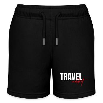 Accro au voyage - Short de jogging enfant bio Stanley/Stella - noir - Devant