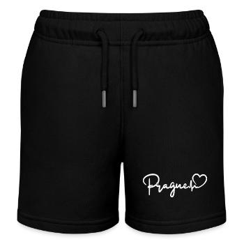 Prague battement de cœur République tchèque Prague - Short de jogging enfant bio Stanley/Stella - noir - Devant