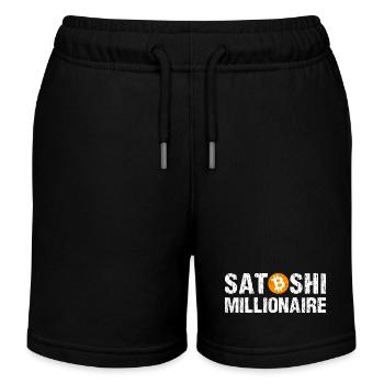 Satoshi Millionaire Cryptomonnaie Bitcoin - Short de jogging enfant bio Stanley/Stella - noir - Devant