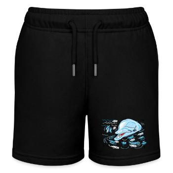 Delphin - Kinder Organic Joggingshorts Mini Bolter von Stanley/Stella - Schwarz - Vorne