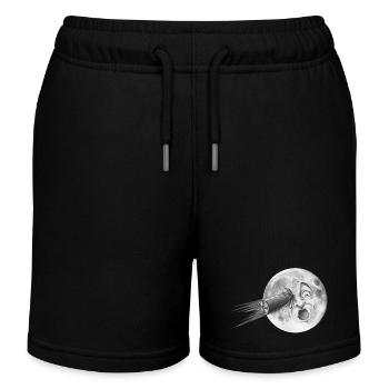 Die Reise zum Mond Rakete * Le voyage dans la lune - Kinder Organic Joggingshorts Mini Bolter von Stanley/Stella - Schwarz - Vorne